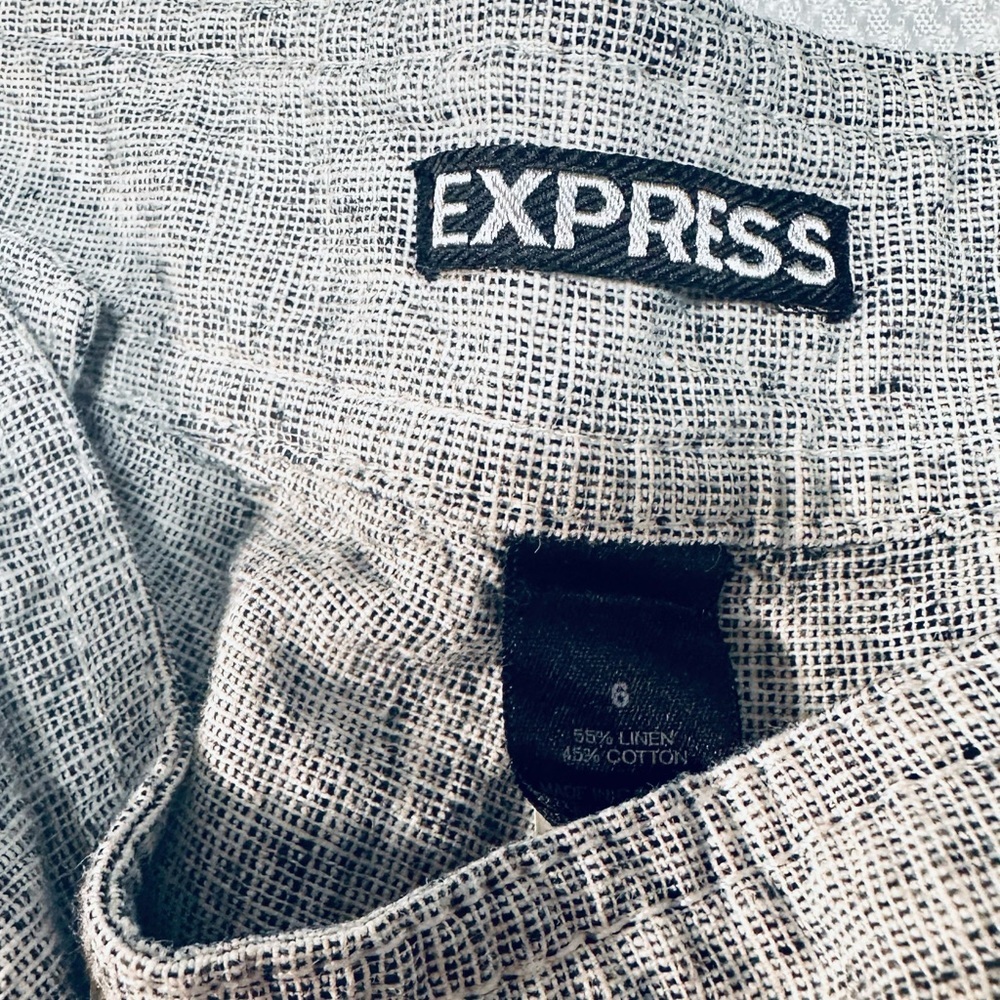 Express Gray High Waist Shorts with Nautical Flair - Picture 7 of 9